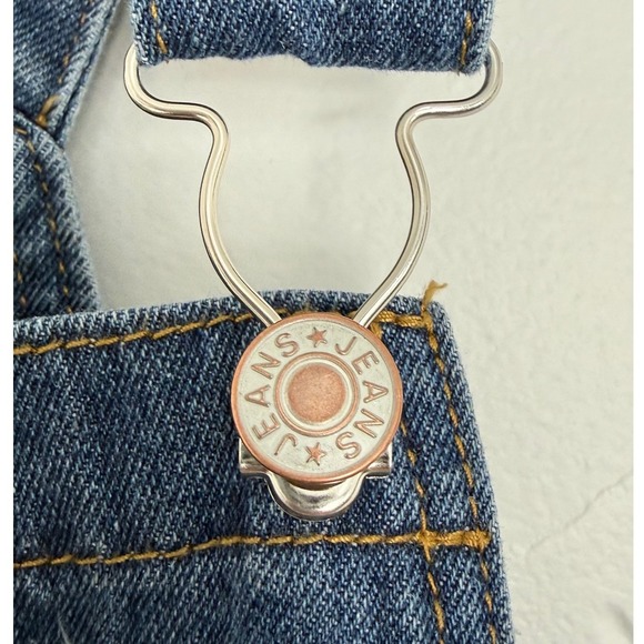 Dark Blue Distressed Denim Women’s Overalls - Picture 4 of 14